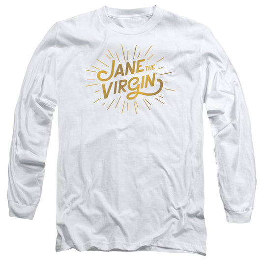Jane The Virgin Golden Logo Mens Long Sleeve Shirt White Officially Licensed Officially Licensed