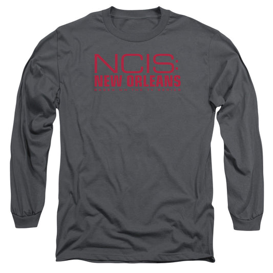 Ncis:New Orleans Logo Mens Long Sleeve Shirt Charcoal Officially Licensed