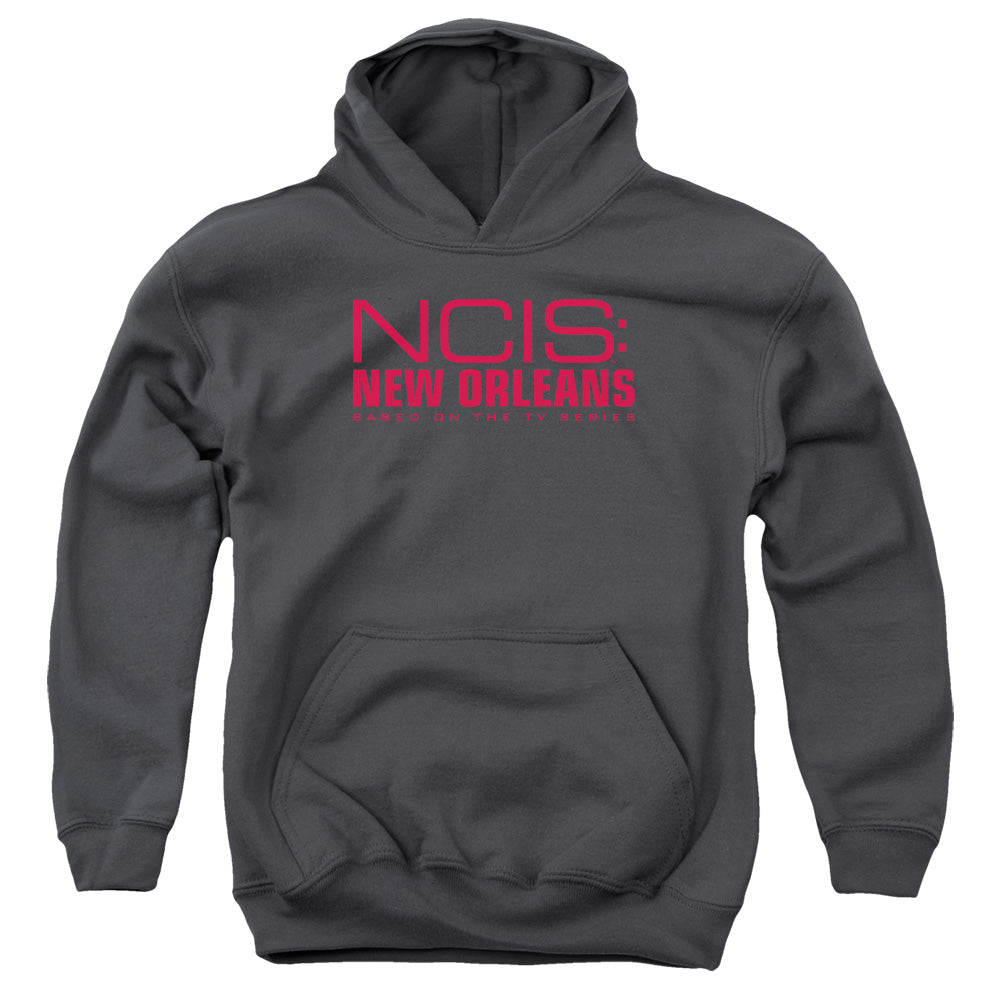 Ncis:new Orleans Logo Kids Youth Hoodie Charcoal Officially Licensed