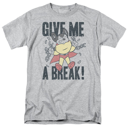 Mighty Mouse Give Me A Break Mens T Shirt Athletic Heather Officially Licensed