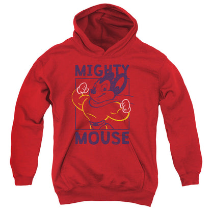 Mighy Mouse Break the Box Kids Youth Hoodie Red Officially Licensed