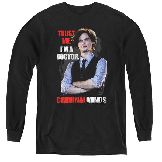 Criminal Minds Trust Me Long Sleeve Kids Youth T Shirt Black Officially Licensed
