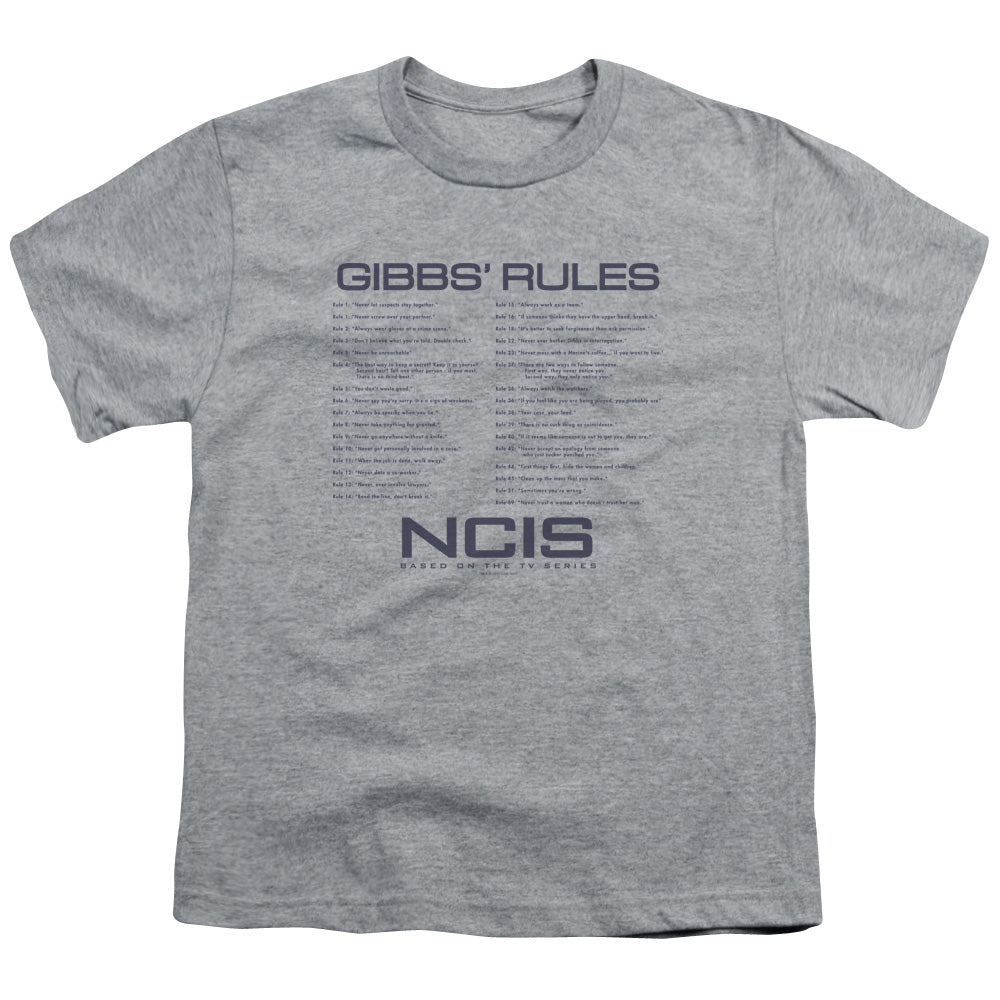 Ncis Gibbs Rules Kids Youth T Shirt Athletic Heather Officially Licensed