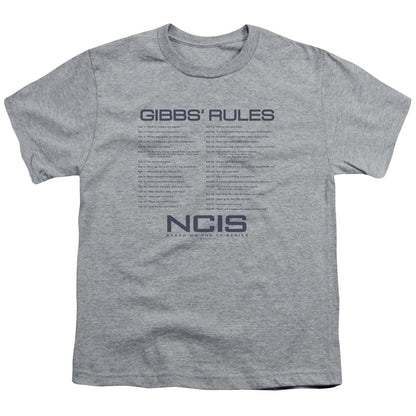 Ncis Gibbs Rules Kids Youth T Shirt Athletic Heather Officially Licensed