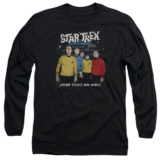 Star Trek Stange New World Mens Long Sleeve Shirt Black Officially Licensed Officially Licensed