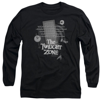 Twilight Zone Monologue Mens Long Sleeve Shirt Black Officially Licensed