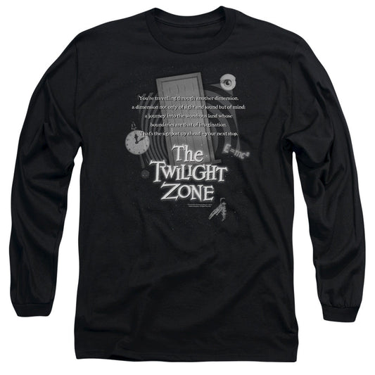 Twilight Zone Monologue Mens Long Sleeve Shirt Black Officially Licensed