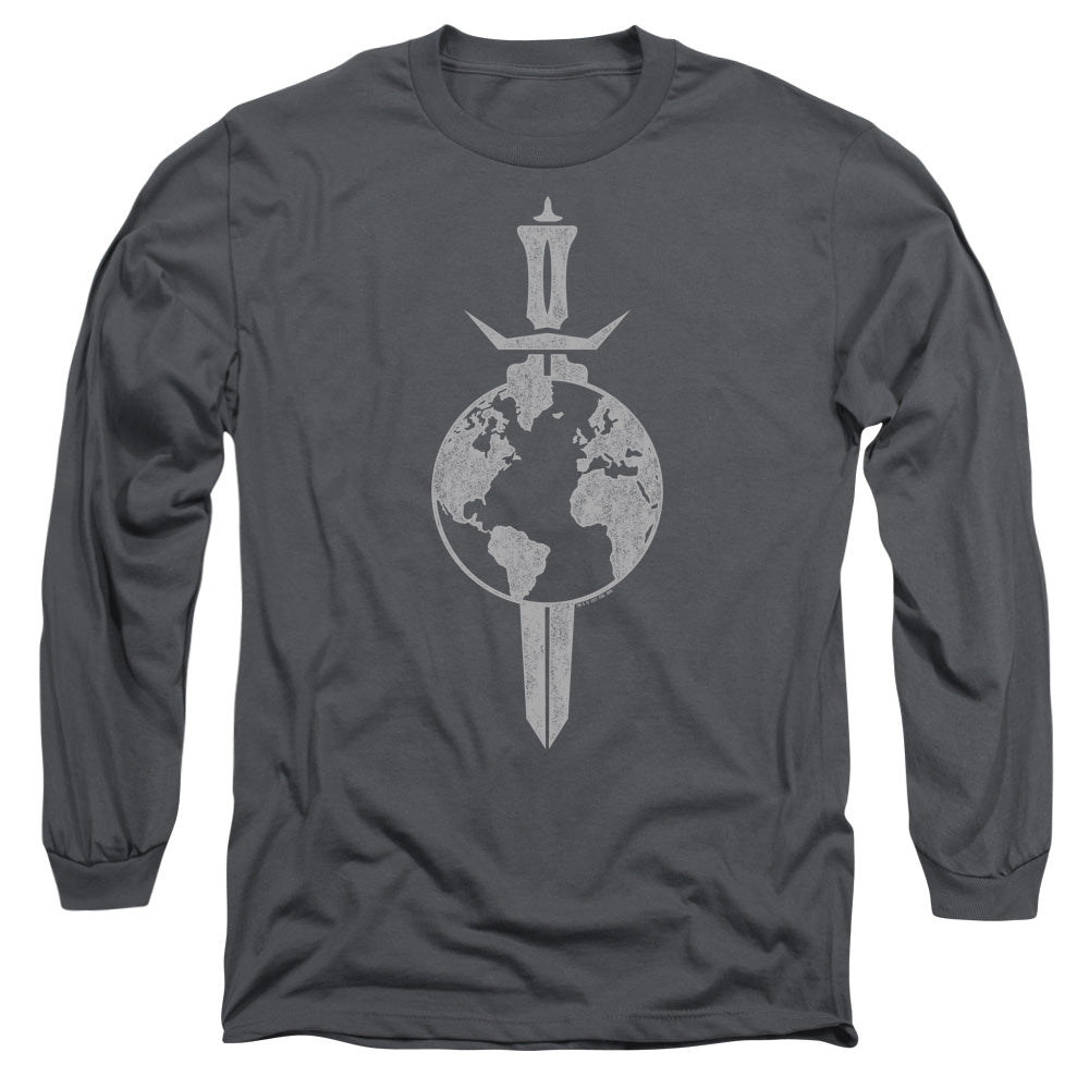 Star Trek Terran Empire Mens Long Sleeve Shirt Charcoal Officially Licensed Officially Licensed
