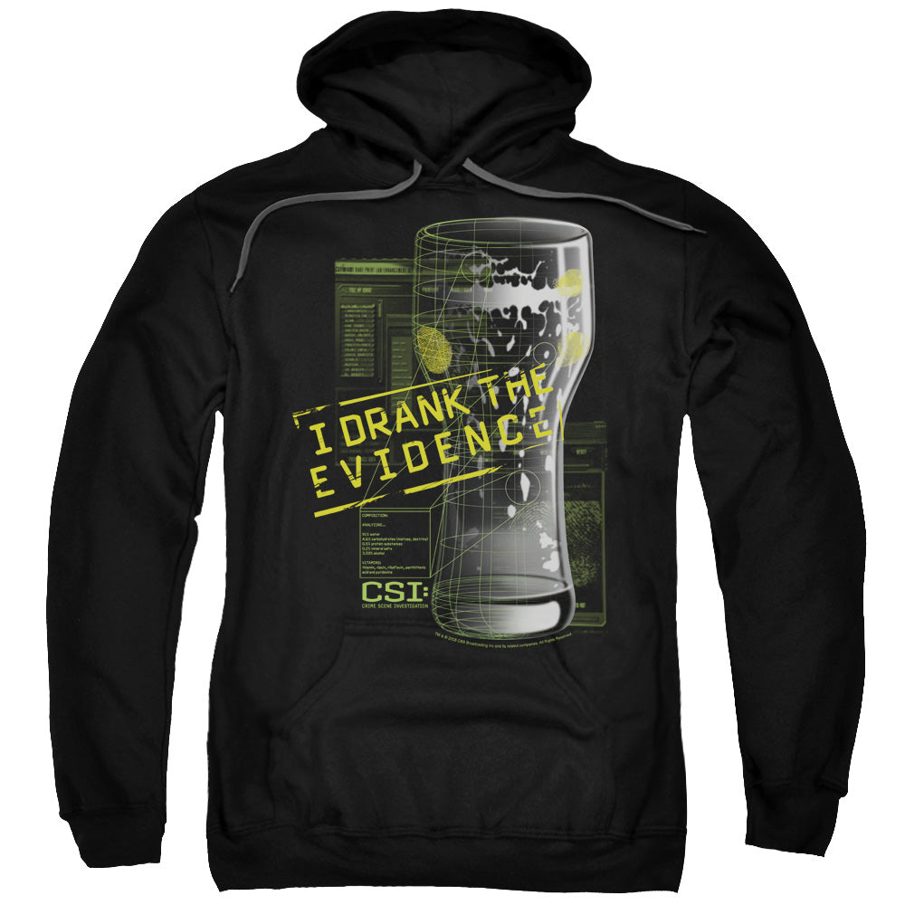 Csi I Drank The Evidence Mens Hoodie Black Officially Licensed