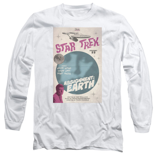 Star Trek Tos Episode 55 Mens Long Sleeve Shirt White Officially Licensed