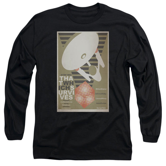 Star Trek Tos Episode 72 Mens Long Sleeve Shirt Black Officially Licensed