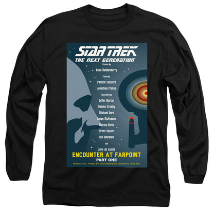 Star Trek Tng Season 1 Episode 1 Mens Long Sleeve Shirt Black Officially Licensed Officially Licensed