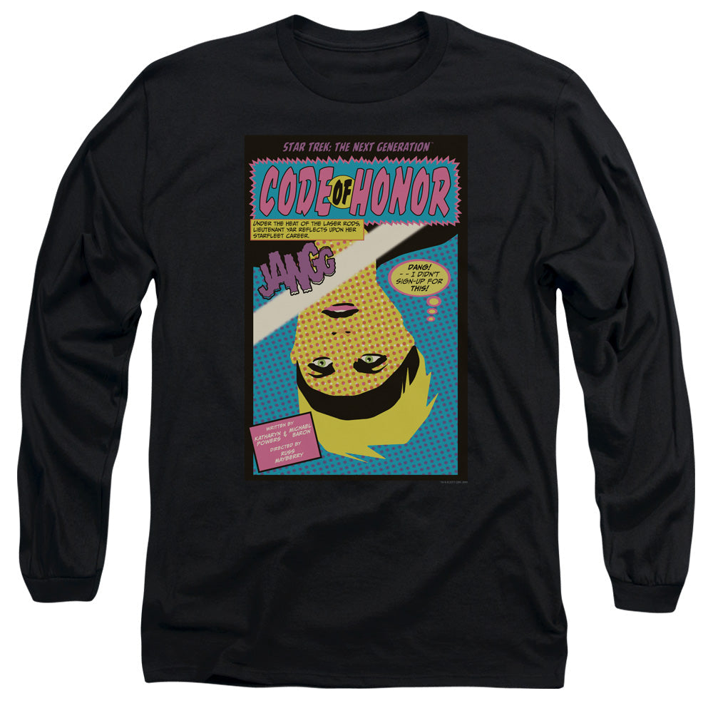 Star Trek Tng Season 1 Episode 4 Mens Long Sleeve Shirt Black Officially Licensed Officially Licensed
