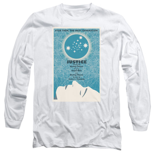 Star Trek Tng Season 1 Episode 8 Mens Long Sleeve Shirt White Officially Licensed Officially Licensed