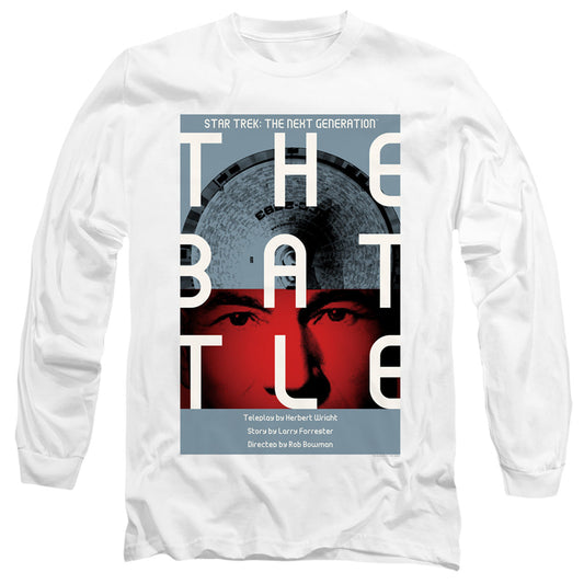 Star Trek Tng Season 1 Episode 9 Mens Long Sleeve Shirt White Officially Licensed Officially Licensed