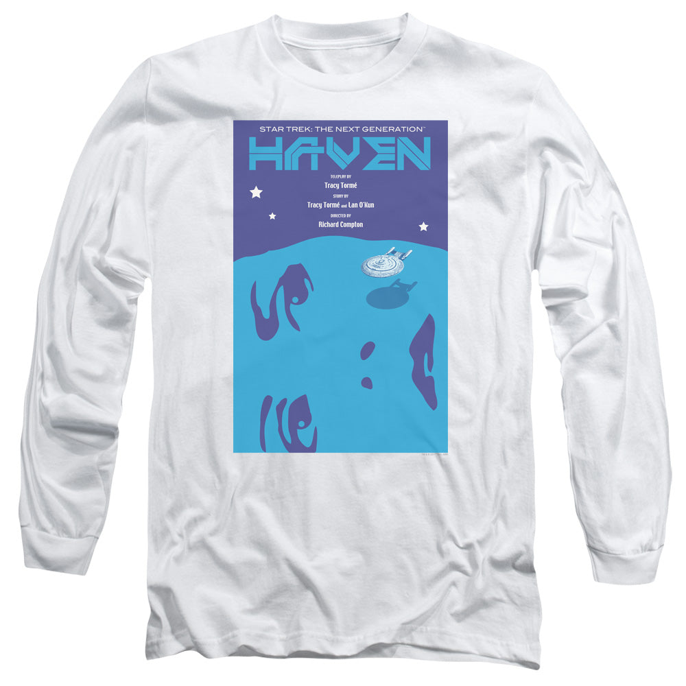 Star Trek Tng Season 1 Episode 11 Mens Long Sleeve Shirt White Officially Licensed Officially Licensed