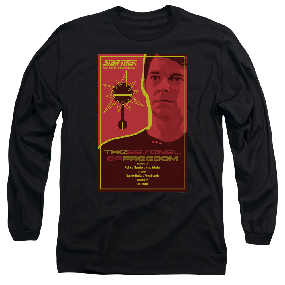 Star Trek Tng Season 1 Episode 21 Mens Long Sleeve Shirt Black Officially Licensed Officially Licensed