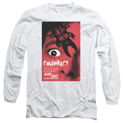 Star Trek Tng Season 1 Episode 25 Mens Long Sleeve Shirt White Officially Licensed Officially Licensed