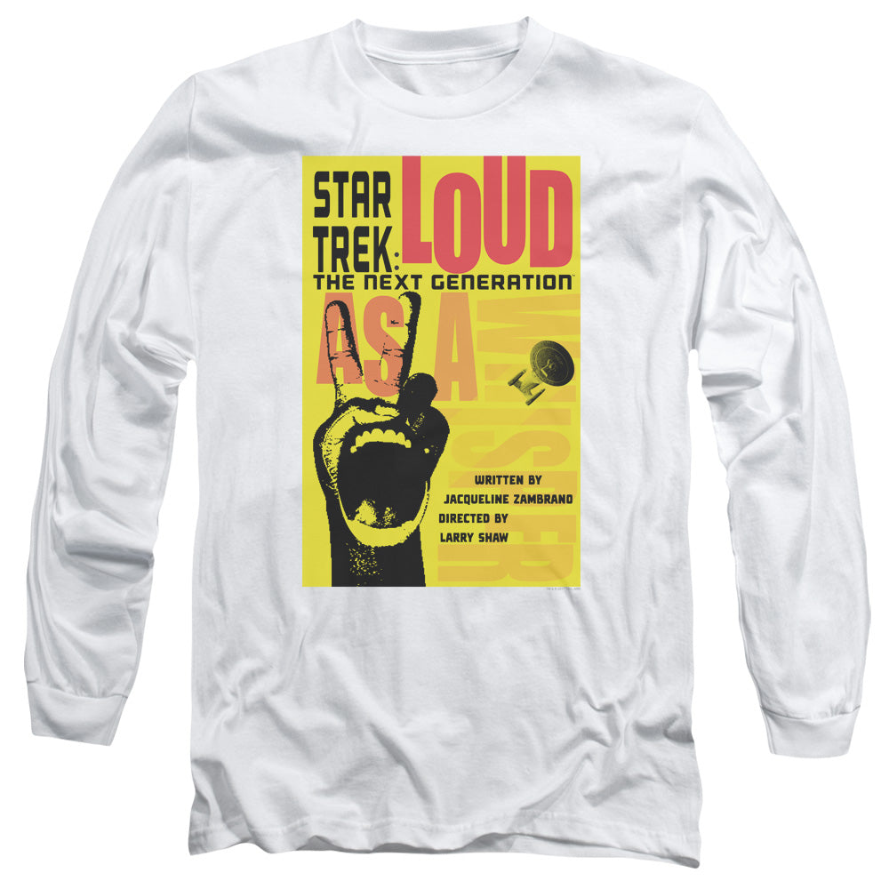Star Trek Tng Season 2 Episode 5 Mens Long Sleeve Shirt White Officially Licensed Officially Licensed