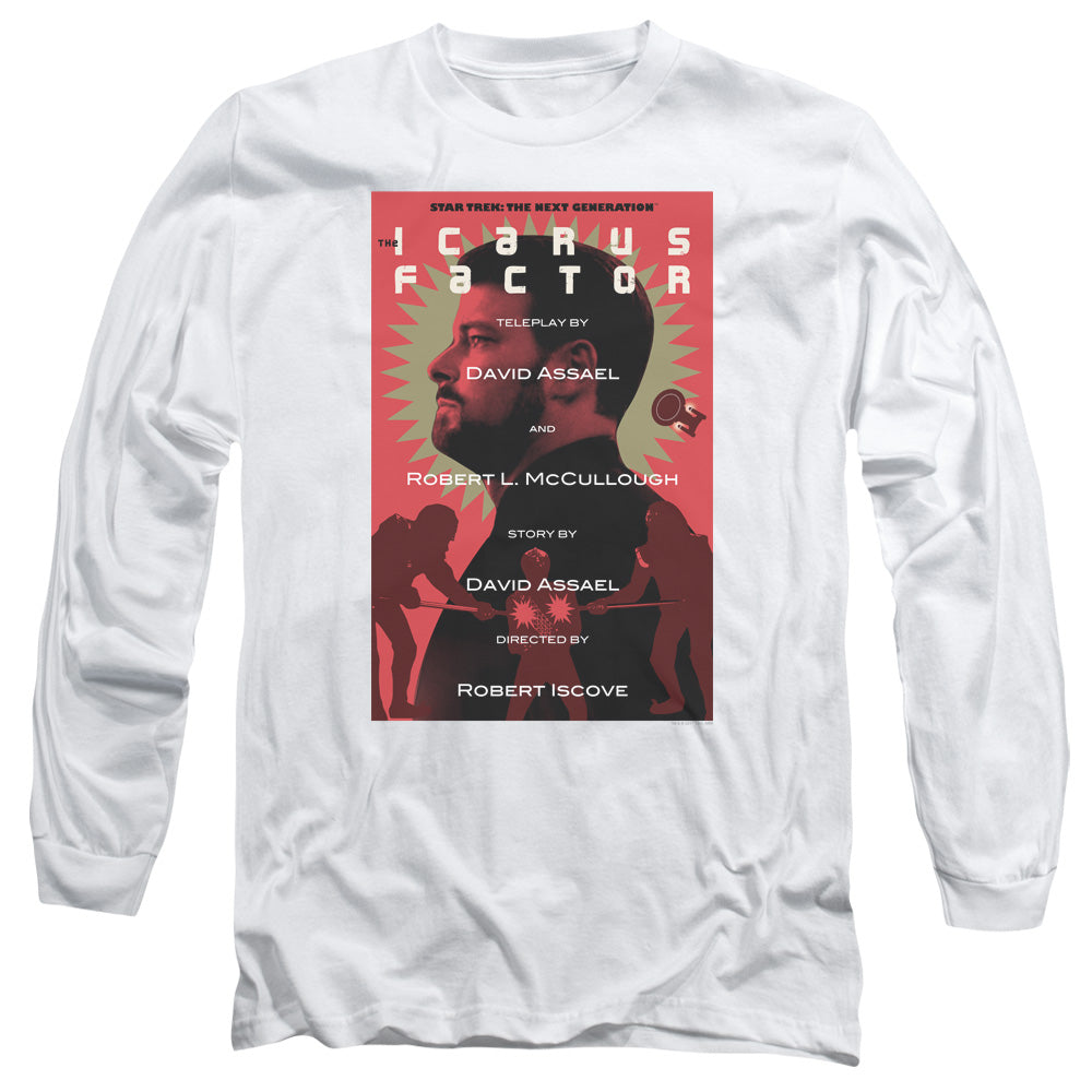 Star Trek Tng Season 2 Episode 14 Mens Long Sleeve Shirt White Officially Licensed Officially Licensed