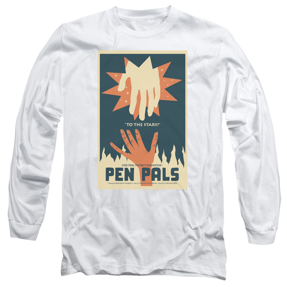 Star Trek Tng Season 2 Episode 15 Mens Long Sleeve Shirt White Officially Licensed Officially Licensed