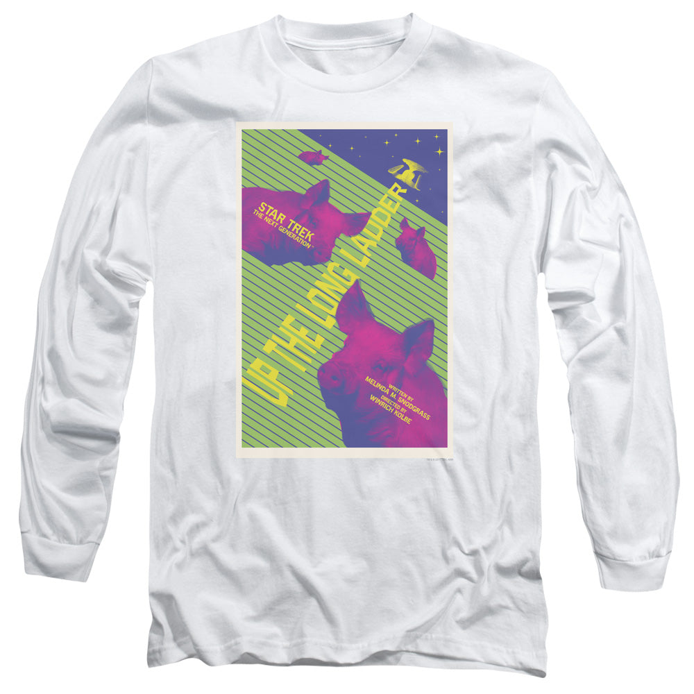Star Trek Tng Season 2 Episode 18 Mens Long Sleeve Shirt White Officially Licensed Officially Licensed