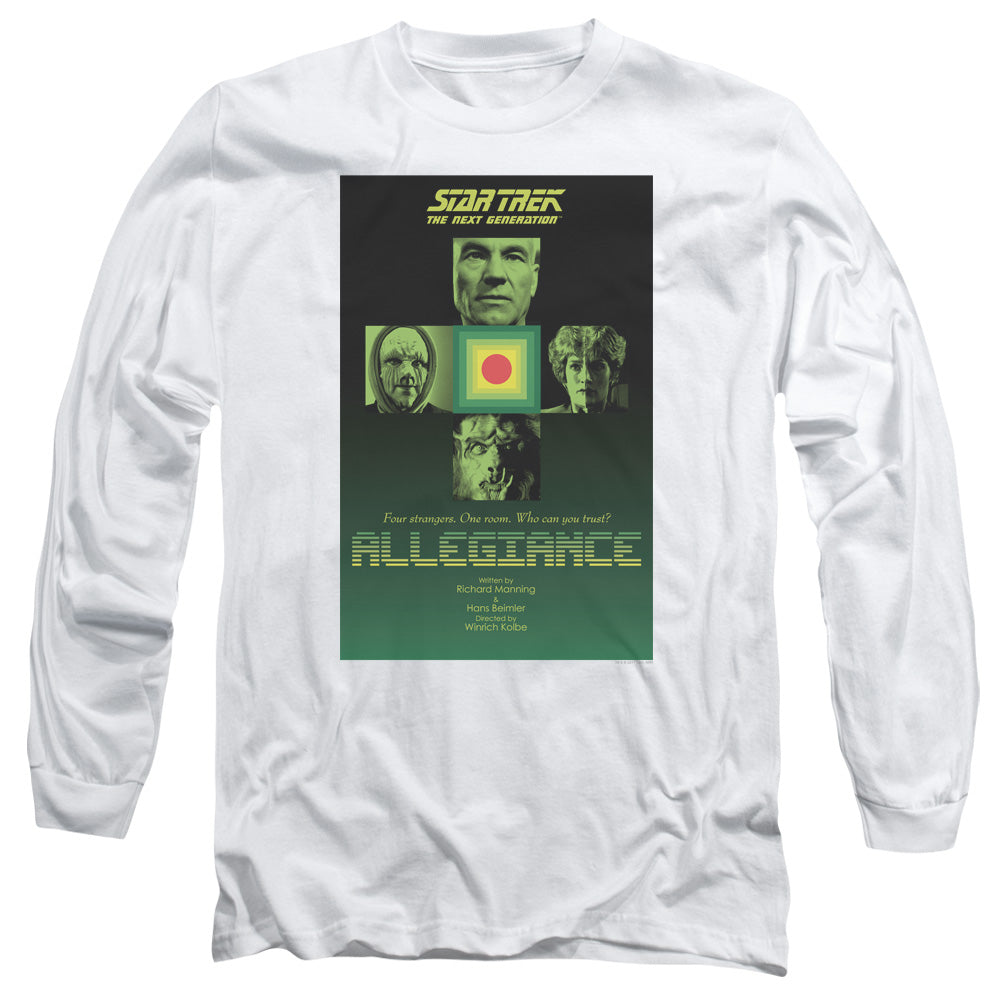 Star Trek Tng Season 3 Episode 18 Mens Long Sleeve Shirt White Officially Licensed Officially Licensed