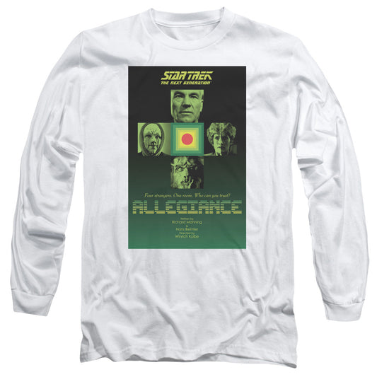Star Trek Tng Season 3 Episode 18 Mens Long Sleeve Shirt White Officially Licensed Officially Licensed