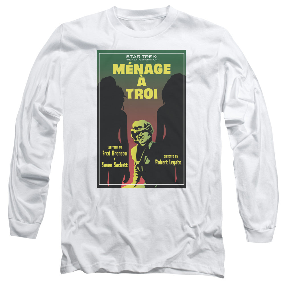 Star Trek Tng Season 3 Episode 24 Mens Long Sleeve Shirt White Officially Licensed Officially Licensed