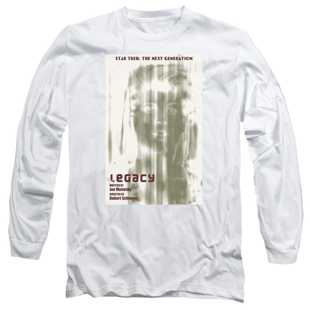 Star Trek Tng Season 4 Episode 6 Mens Long Sleeve Shirt White Officially Licensed Officially Licensed