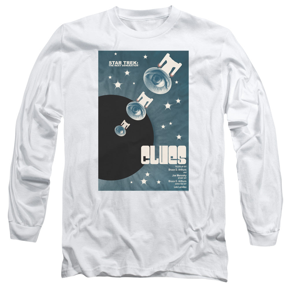 Star Trek Tng Season 4 Episode 14 Mens Long Sleeve Shirt White Officially Licensed Officially Licensed