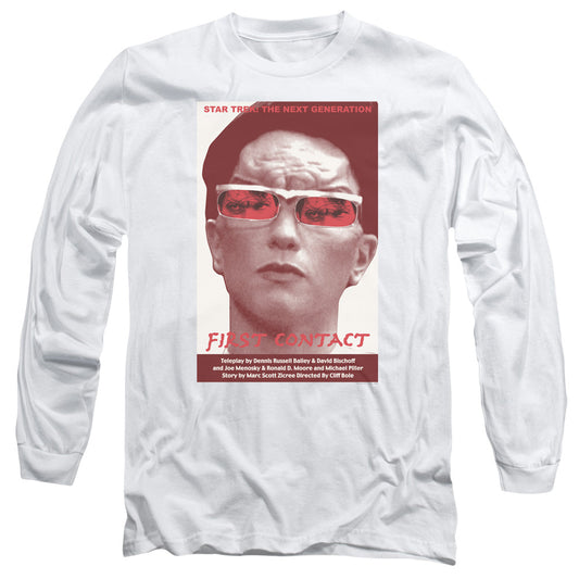 Star Trek Tng Season 4 Episode 15 Mens Long Sleeve Shirt White Officially Licensed Officially Licensed