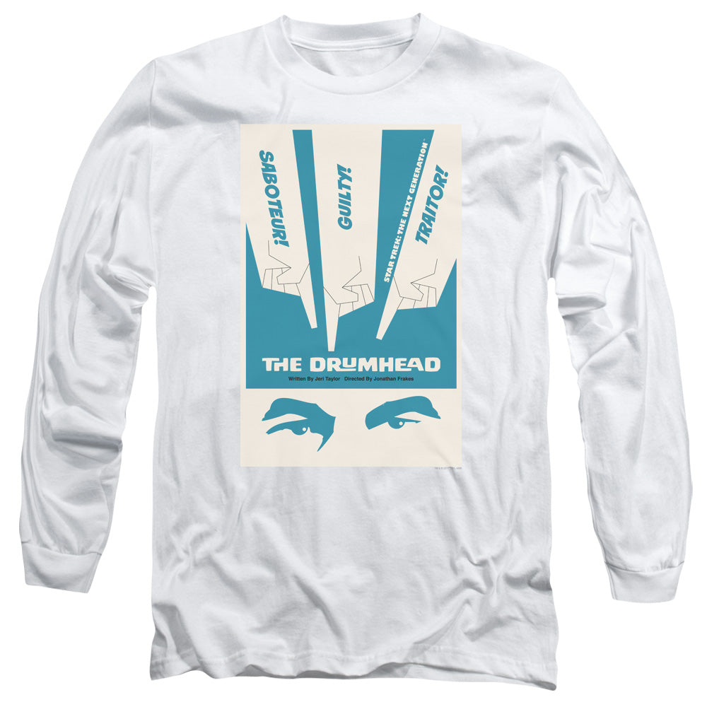 Star Trek Tng Season 4 Episode 21 Mens Long Sleeve Shirt White Officially Licensed Officially Licensed