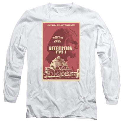 Star Trek Tng Season 4 Episode 26 Mens Long Sleeve Shirt White Officially Licensed Officially Licensed