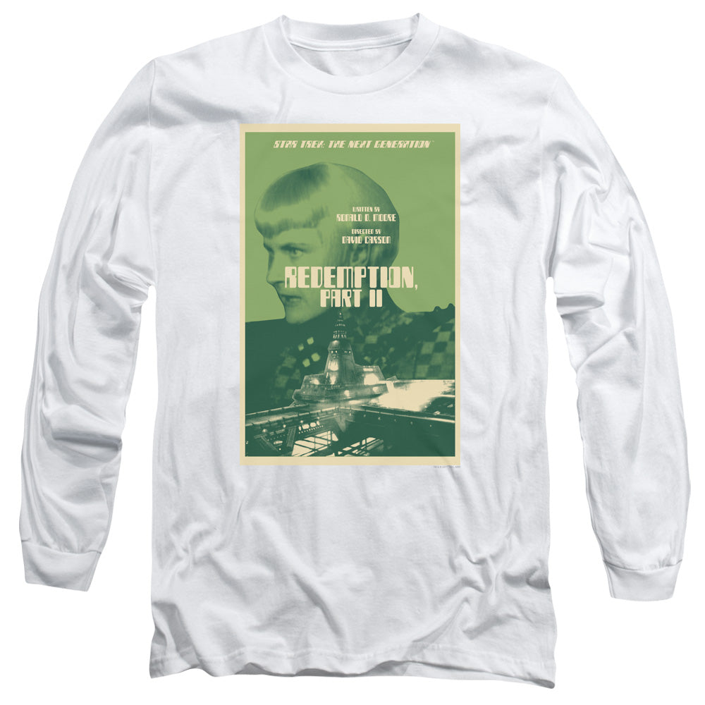Star Trek Tng Season 5 Episode 1 Mens Long Sleeve Shirt White Officially Licensed Officially Licensed