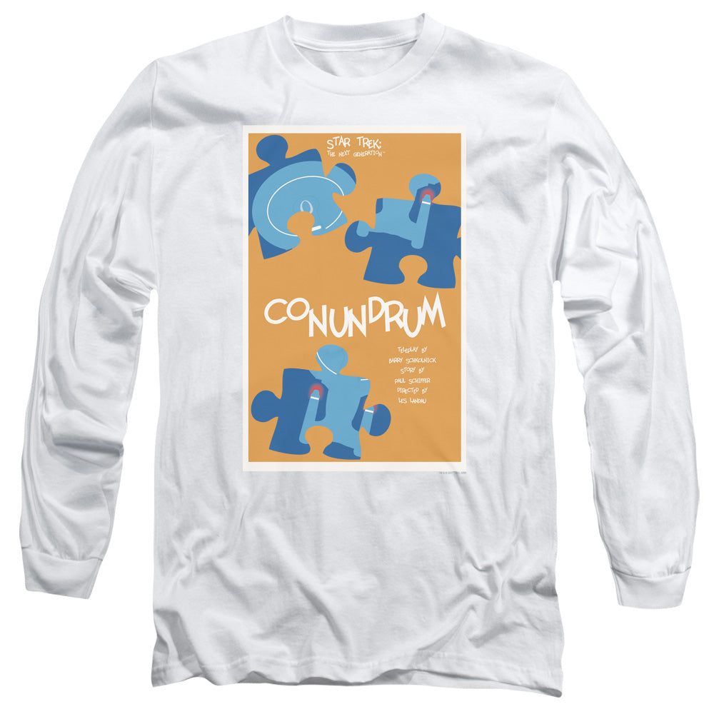 Star Trek Tng Season 5 Episode 14 Mens Long Sleeve Shirt White Officially Licensed Officially Licensed