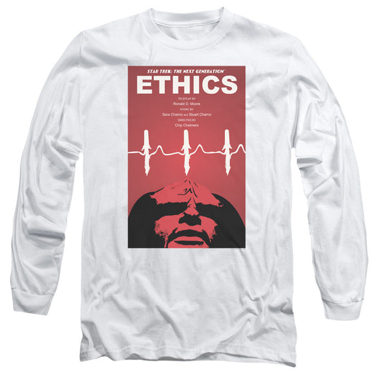 Star Trek Tng Season 5 Episode 16 Mens Long Sleeve Shirt White Officially Licensed Officially Licensed
