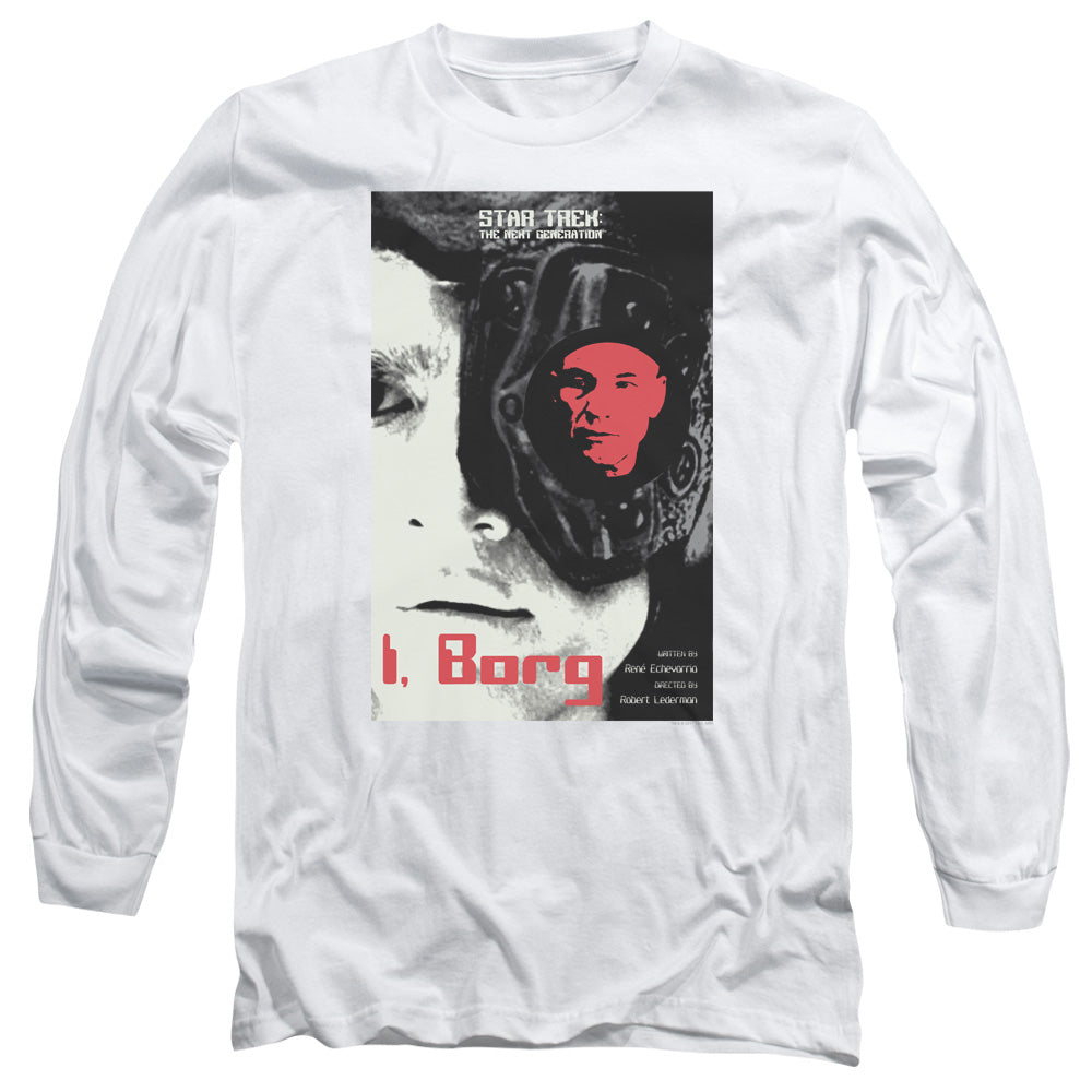 Star Trek Tng Season 5 Episode 23 Mens Long Sleeve Shirt White Officially Licensed Officially Licensed