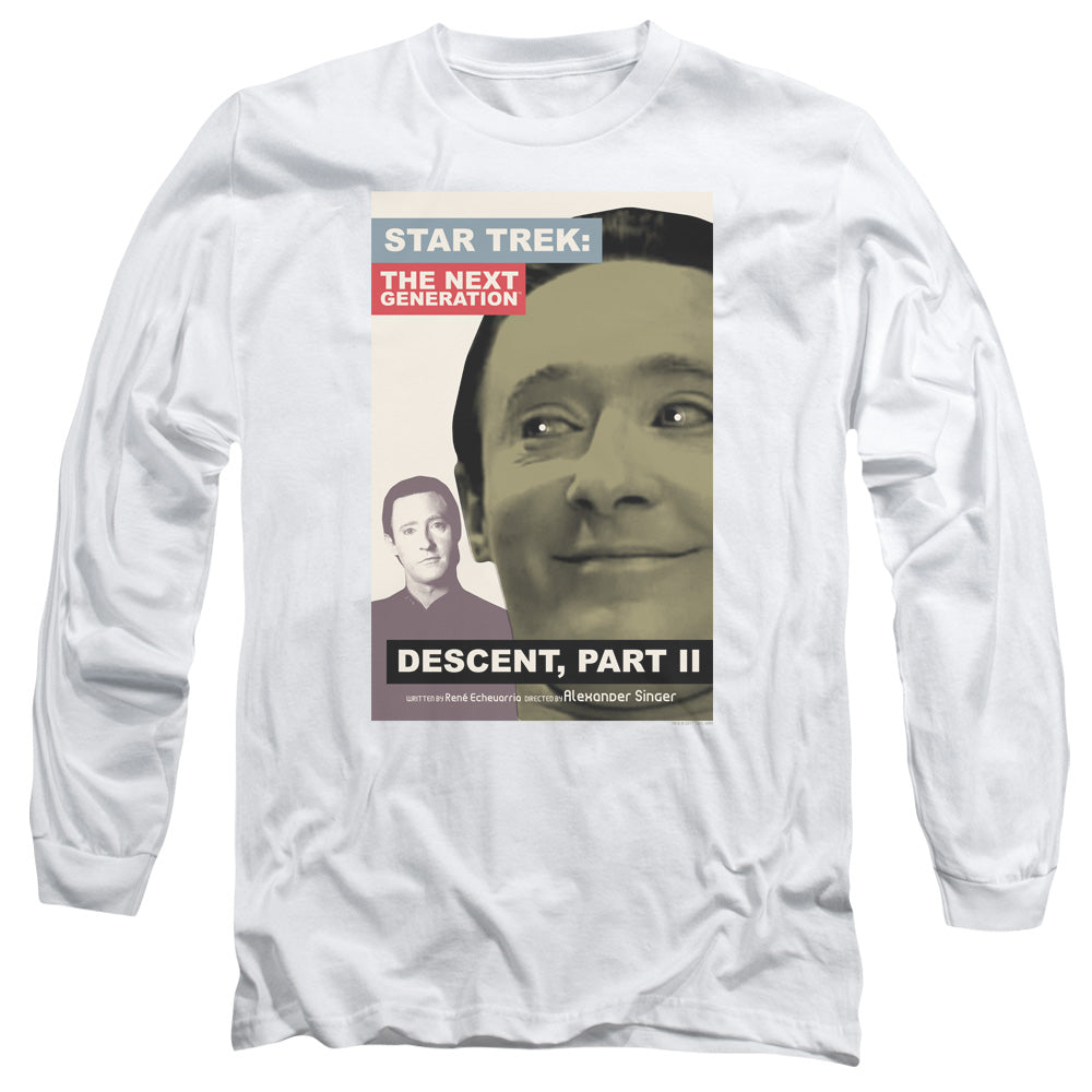 Star Trek Tng Season 7 Episode 1 Mens Long Sleeve Shirt White Officially Licensed Officially Licensed