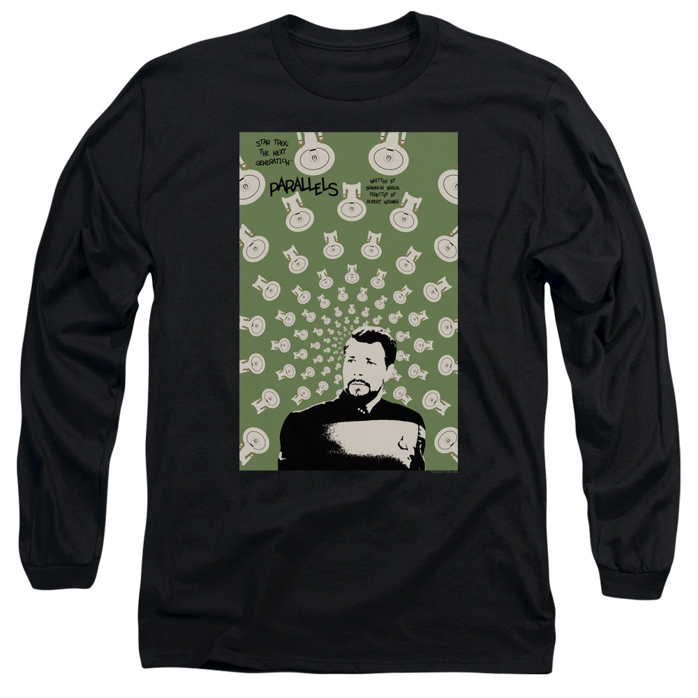 Star Trek Tng Season 7 Episode 11 Mens Long Sleeve Shirt Black Officially Licensed Officially Licensed