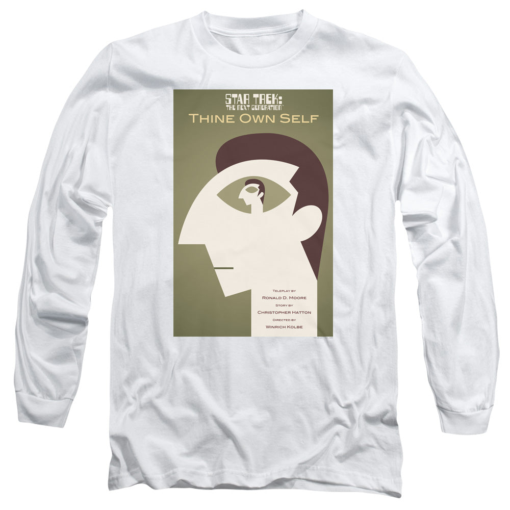 Star Trek Tng Season 7 Episode 16 Mens Long Sleeve Shirt White Officially Licensed Officially Licensed