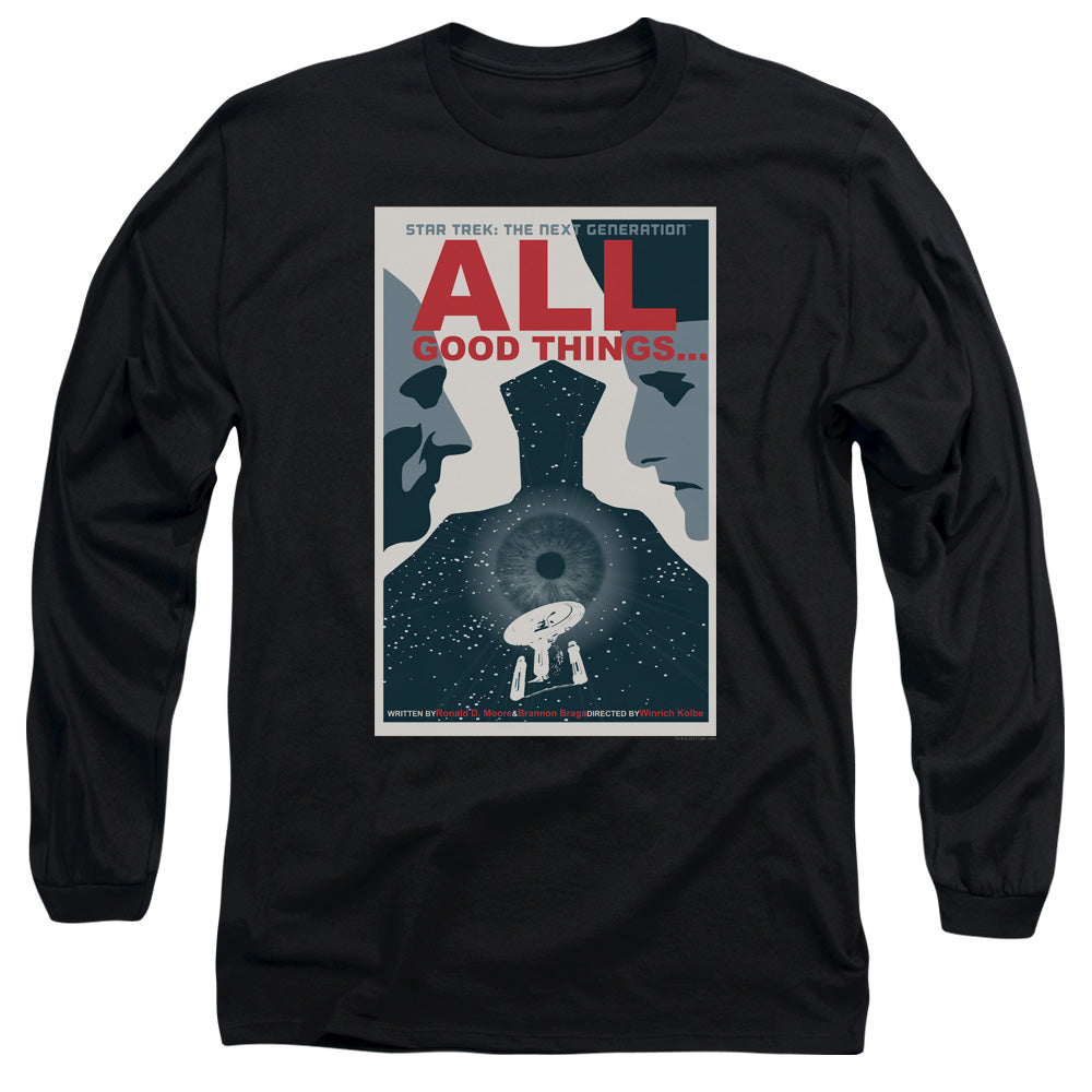 Star Trek Tng Season 7 Episode 25 Mens Long Sleeve Shirt Black Officially Licensed Officially Licensed