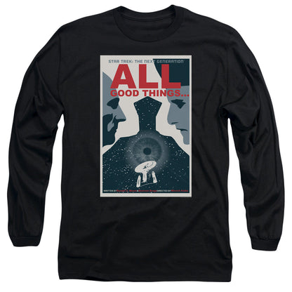 Star Trek Tng Season 7 Episode 25 Mens Long Sleeve Shirt Black Officially Licensed Officially Licensed