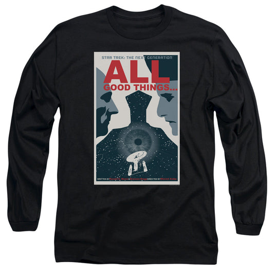 Star Trek Tng Season 7 Episode 25 Mens Long Sleeve Shirt Black Officially Licensed Officially Licensed