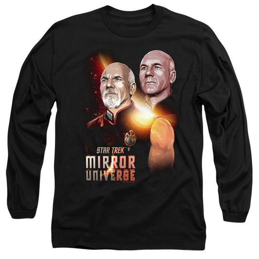 Star Trek Mirror Picard Mens Long Sleeve Shirt Black Officially Licensed Officially Licensed