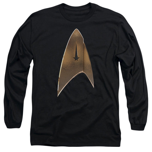Star Trek Discovery Command Shield Mens Long Sleeve Shirt Black Officially Licensed Officially Licensed