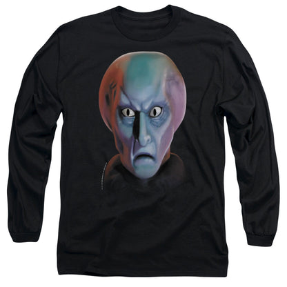 Star Trek Balok Head Mens Long Sleeve Shirt Black Officially Licensed Officially Licensed