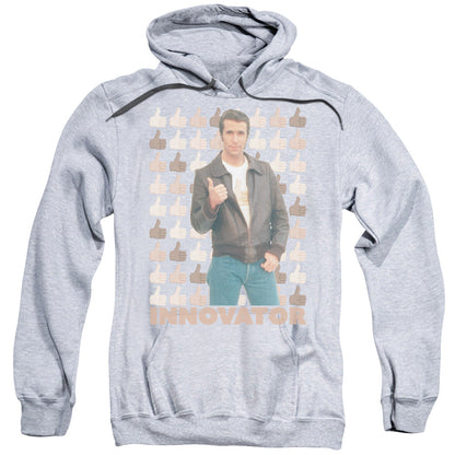 Happy Days Innovator Mens Hoodie Athletic Heather Officially Licensed
