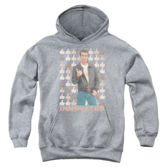 Happy Days Innovator Kids Youth Hoodie Athletic Heather Officially Licensed