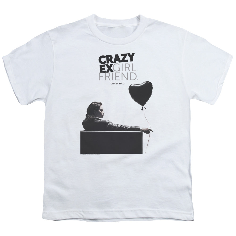 Crazy Ex Girlfriend Crazy Mad Kids Youth T Shirt White Officially Licensed